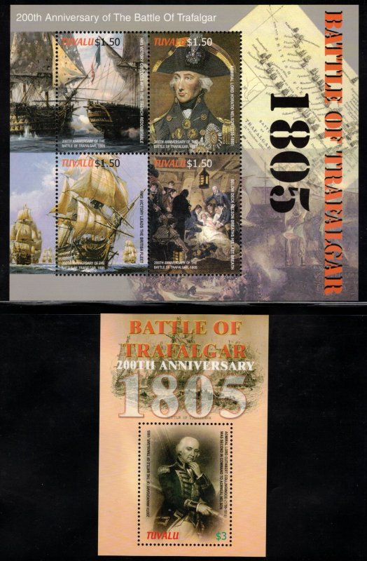 TUVALU 2005 Battle of Trafalgar; Scott 972-73; MNH