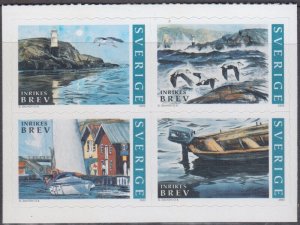 SWEDEN SC #2442a-d CPL MNH BLOCK of 4 - SUMMER SCENES