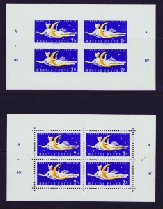 Hungary 1961 #1388 Imperf & Perf Sheets Venus Space Probe,Moon MH