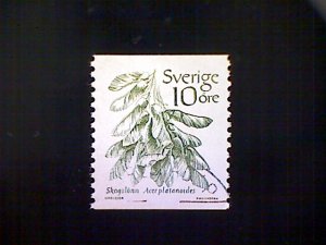 Sweden (Sverige), Scott #1431, used (o), 1983, Norwegian Maple, 10ö, green