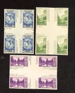 United States Postage Stamp, #768-770 Mint NH Blocks, 1935 Byrd Antarctic (BE)