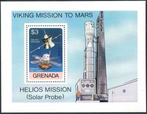 Grenada 763, MNH. Michel 797 Bl.59. Helios probe. Viking Mars mission, 1976.