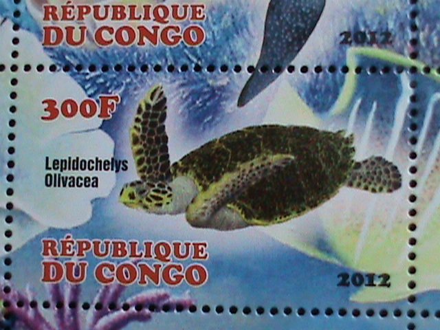 ​CONGO STAMP-2012- WORLD FAMOUS LOVELY TURTLES -MNH S/S SHEET VERY FINE