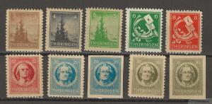 Germany 16N1-8 Mint Hinged (Includes N7a & 8a) Mi 92AX-99BX)