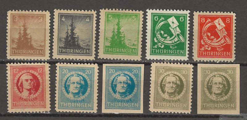 Germany 16N1-8 Mint Hinged (Includes N7a & 8a) Mi 92AX-99BX)