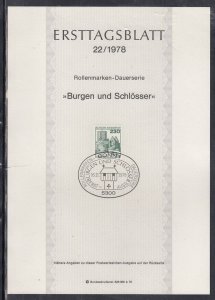 Ersttagsblatt 22/78 Scott 1242  -1978 Definitive Issue