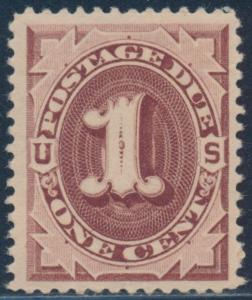 #J15 1¢ POSTAGE DUE 1884 VF+ OG NH CV $190 BT2591