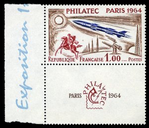 France, 1950-Present #1100 (YT 1422) Cat€30, 1964 PHILATEC, corner margin s...