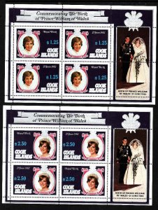 Cook Islands-Sc#681-2-two unused NH sheets-Prince Will