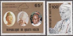 Burkina Faso # 528-529, Visit of Pope John Paul II, Mint NH, 1/2 Cat.