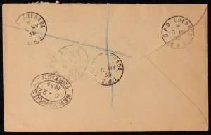GRENADA 1936 Registered First Day cover KGV Silver Jubilee set. To England.