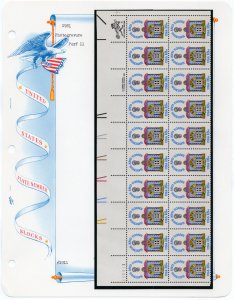 Scott #1911 Savings & Loan Plate Block - White Ace Booklet Pane Mount - MNH