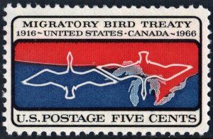 SC#1306 5¢ Migratory Bird Treaty Issue (1966) MNH