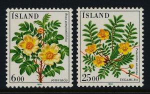 Iceland 586-7 MNH Flowers