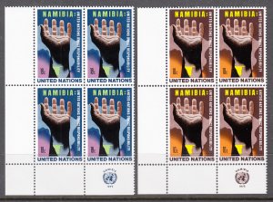 UN New York 263-264 Inscription Plate Blocks MNH VF