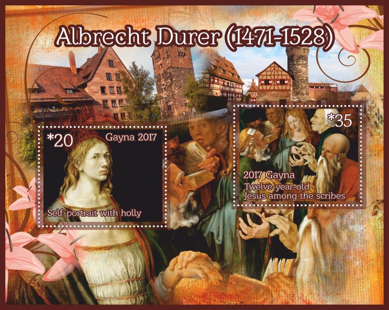 Stamps.Art. Painting. Albrecht Durer 8 sheet perforated ** MNH 2017 year