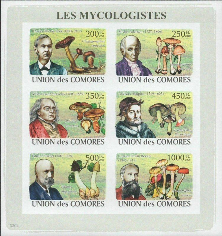 Mycologists Fungi Mushrooms Plants Nature Science Souvenir Sheet MNH