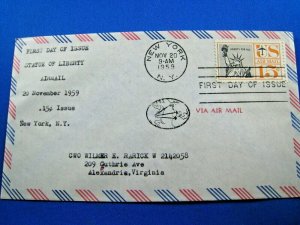 U.S. AIR MAIL COVERS - LOT OF 10 FDCs