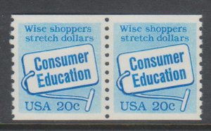 United States,  20c Consumer Education (SC# 2005) MNH PAIR