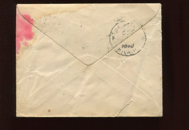 R164 BATTLESHIP REVENUE STAMP  ILLEGAL USE ON 1898 COVER (CV 88)