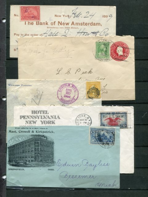 USA covers  and part covers   - Lakeshore Philatelics