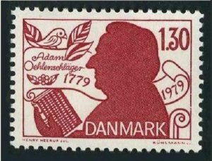 Denmark 659 two stamps,MNH.Michel 694. Adam Oehlenschlager,poet,dramatist,1979