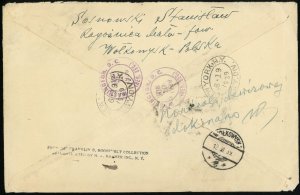 Franklin D. Roosevelt Collection Poland Vaŭkavysk 1939 Airmail Cover USA Belarus