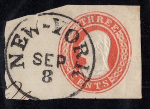 U.S. - U3 - Very Fine - Used - New York, Sep 8 cancel