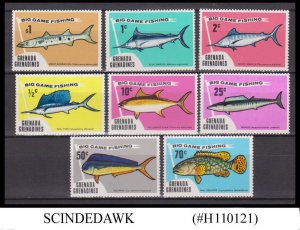 GRENADA GRENADINES - 1975 BIG GAME FISHING / FISH 8V MNH