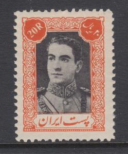 Iran Sc 903 MNH. 1944 20r orange & black Shah, fresh, bright, VF