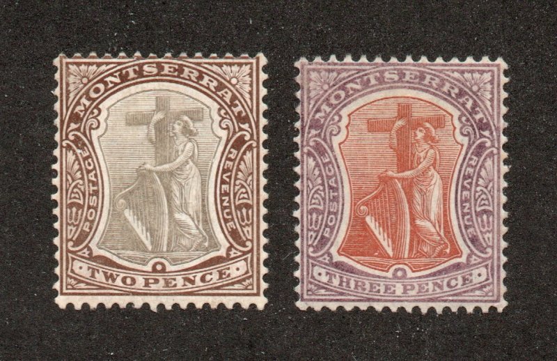 Montserrat  - SG# 26 & 28 MLH          -           Lot 0725068