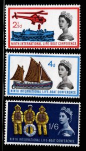 Great Britain Scott 395-397 MNH** set on Phosphorescent paper