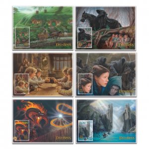 New Zealand 2021 The Lord of the Rings 20th Anniv.  Set of Maximum Cards