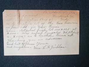 UX27. Jefferson, 1 cent, US Postal Cards.  Cancelled.VF cond.