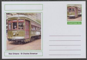 CHARTONIA, Fantasy - N. Orleans, St. Charles Streetcar-Postal Stationery Card...