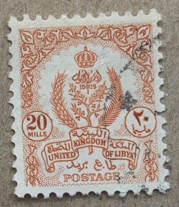 Libya 1955 20m Royal Emblems, used. Scott 159, CV $0.25