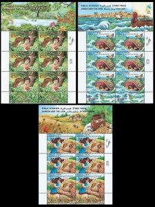 ISRAEL STAMPS 2010 BIBLE STORIES 3 SHEETS SAMSON JONAH ADAM