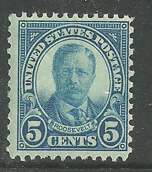 #637 Teddy Roosevelt Single Mint Never Hinged