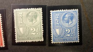 Malta 1926-27 Scott# 132-136 VF-XF OG Light Hinge short set of 5