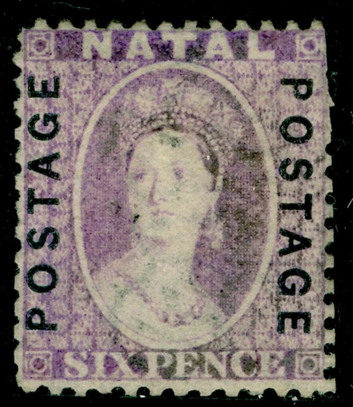 SOUTH AFRICA - Natal SG62, 6d mauve, USED. Cat £48.
