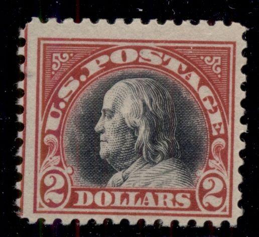 US #547 $2.00 carmine & black, og, NH, VF, Miller certificate Scott $240.00