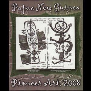 PAPUA NEW GUINEA 2008 - Scott# 1317 Sheet-Pioneer Art NH