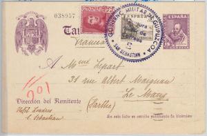 58431 - SPAIN - POSTAL HISTORY: STATIONERY CARD Laiz 82  MILITARY CENSOR 1939