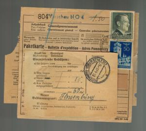 1943 Germany Auschwitz Parcel Cover Forwarded to Flossenburg Concentration Camp