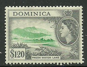 Album Treasures Dominica Scott # 155 Elizabeth Fresh Water Lake MH