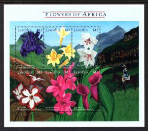 Lesotho 1238 Flowers Souvenir Sheet MNH VF