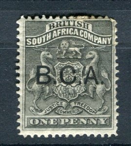 BRITISH CENTRAL AFRICA; 1890s early classic ' BCA ' Optd Mint hinged 1d. value