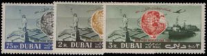 Dubai SC# C36-37-38MNH f/vf