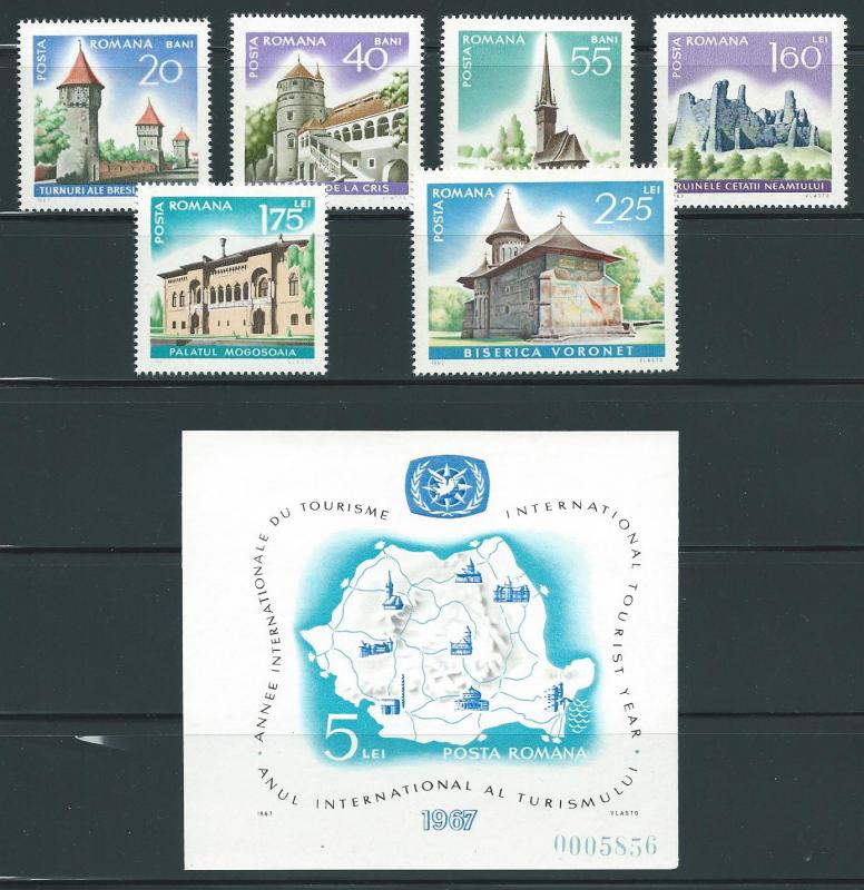 Romania 1931-7 1967 ITY Tourist Year set and s.s. MNH