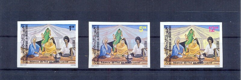 Mauritania 1980 Tea Time set Imperforate MNH VF.